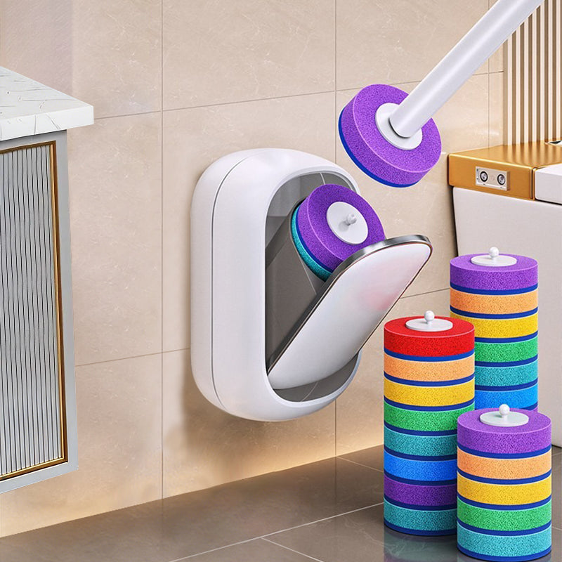Disposable Toilet Brush System with Holder & Refills
