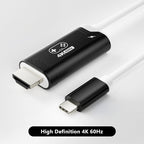 Portable Type-C to HDMI Projection Cable with 100W Power Delivery