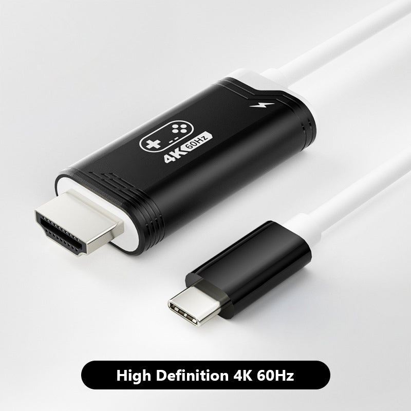Portable Type-C to HDMI Projection Cable with 100W Power Delivery