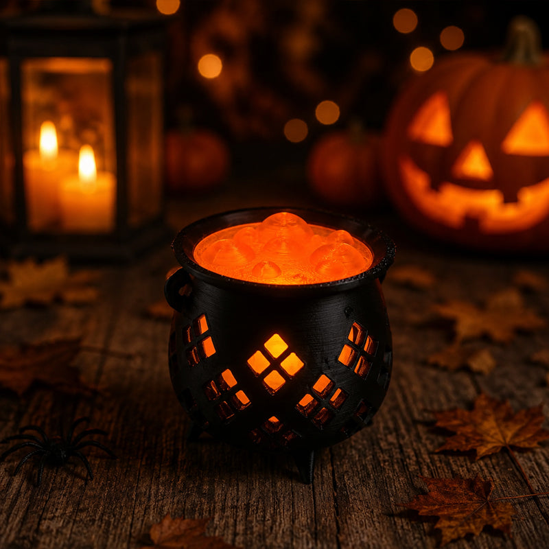 Witch crucible shaped tea wax lamp