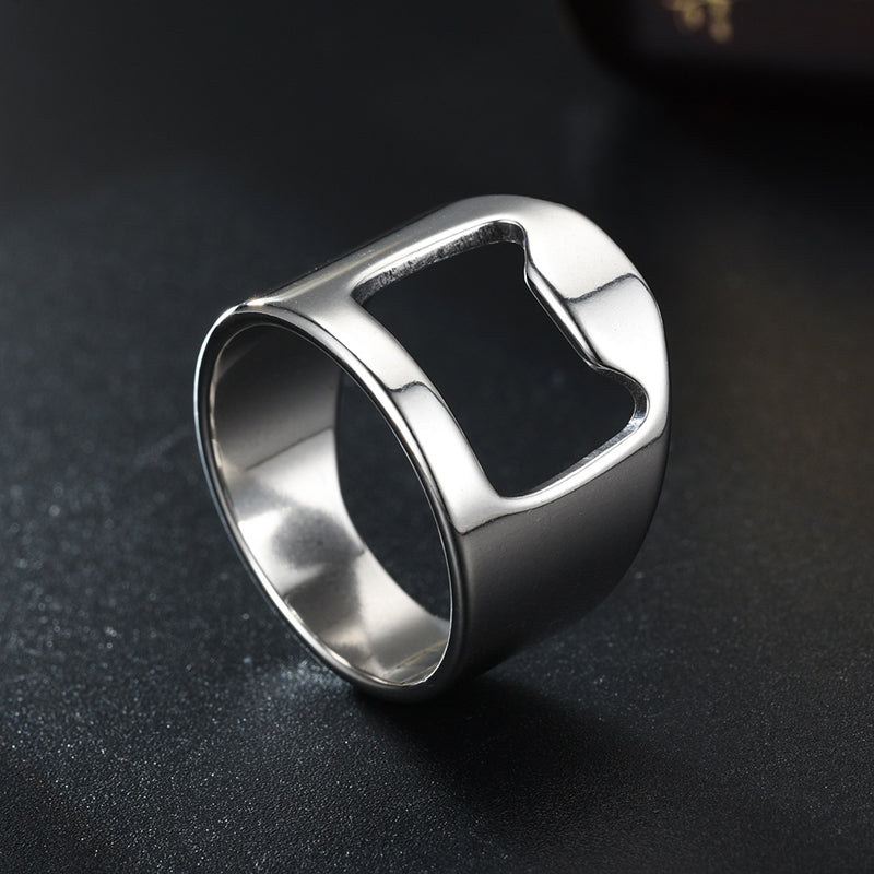 Popular Men's Stainless Steel Bottle Opener Ring