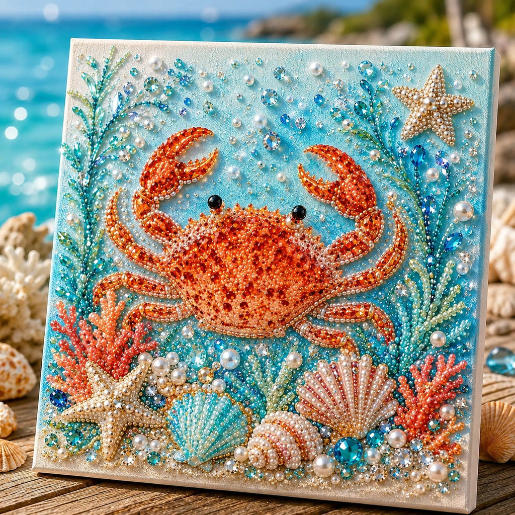 🌊✨ Ocean Theme Pearl Art DIY Kit – Relaxing DIY Craft to Create Stunning Coastal Artwork