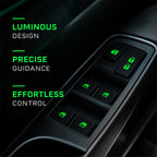 Car Window Lift Switch Luminous Stickers - Colorful Night Glow Warning Button Decal