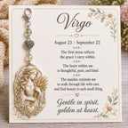 🌙12 Zodiac Birthstone Charm-minneskort