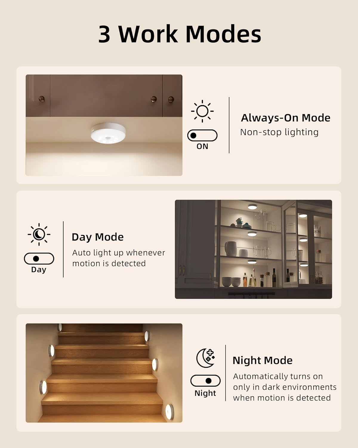 Three-color remote control sensor night light