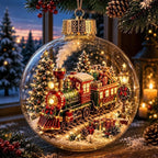 🎄Glowing Christmas Diorama Ornament – A Tiny Winter World in the Palm of Your Hand👼