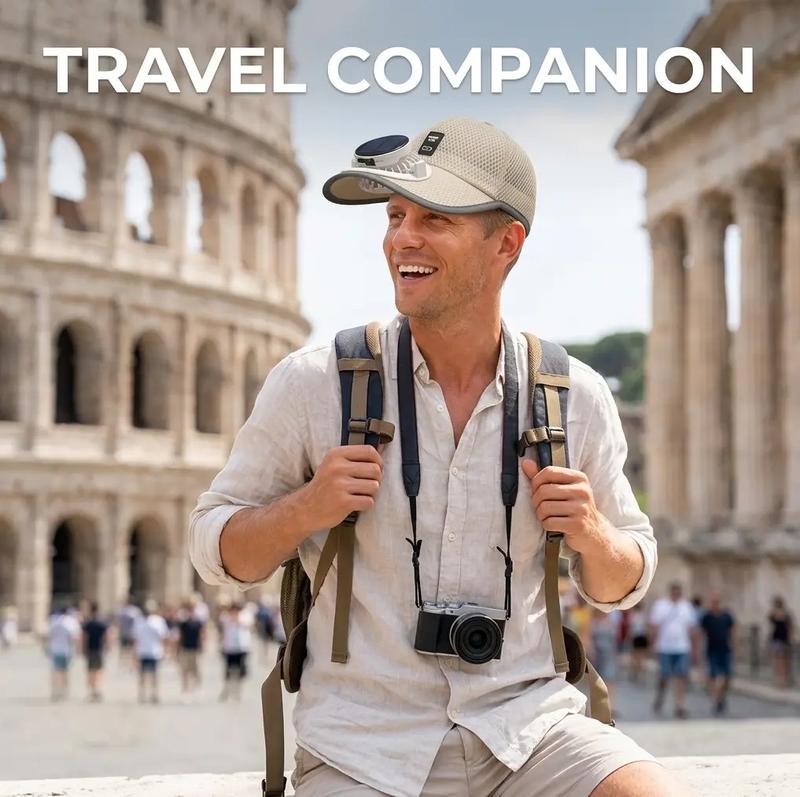 Ultralight UV Protection Baseball Cap with Solar Fan