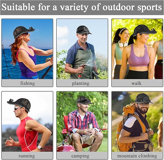 Ultralight UV Protection Baseball Cap with Solar Fan