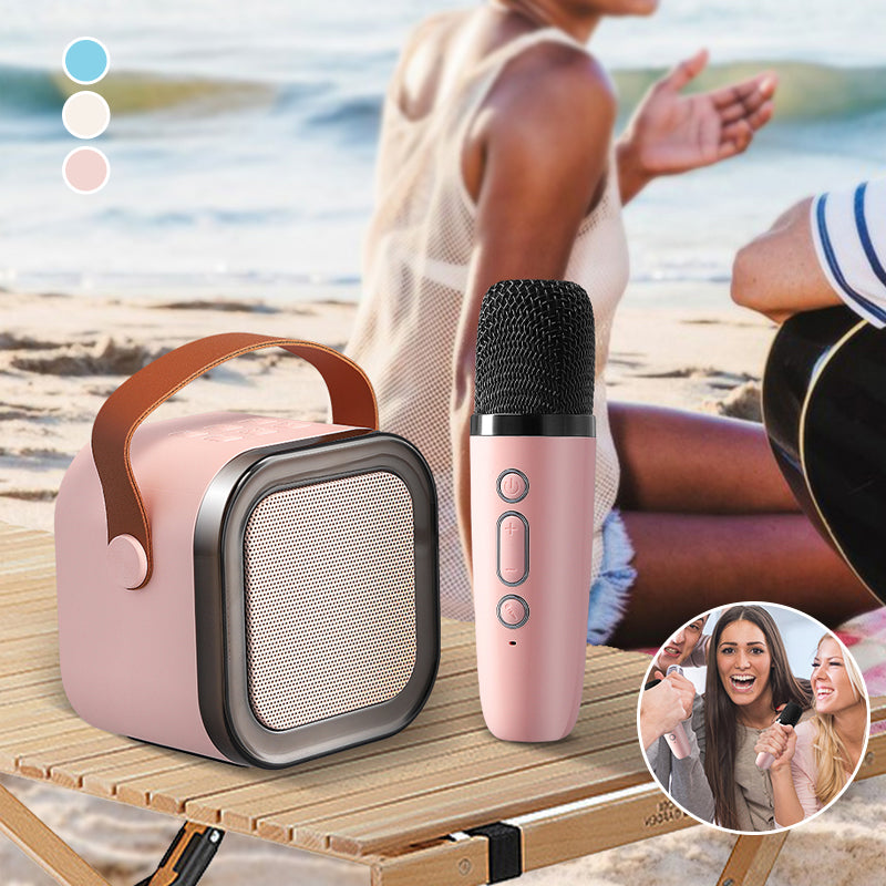 🧸 Mini karaoke machine with wireless microphone
