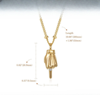 Gold Hand Gesture Pendant Necklace