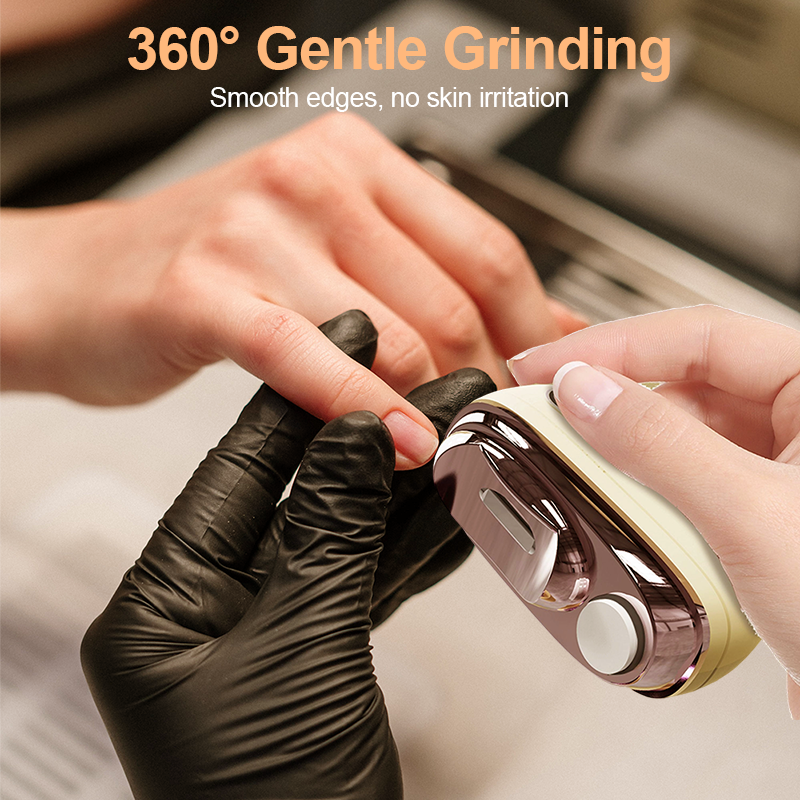 ✂️ 2-i-1 smart elektrisk nagelklippare & polerare – Klämsäker design & LED-ljus 💅