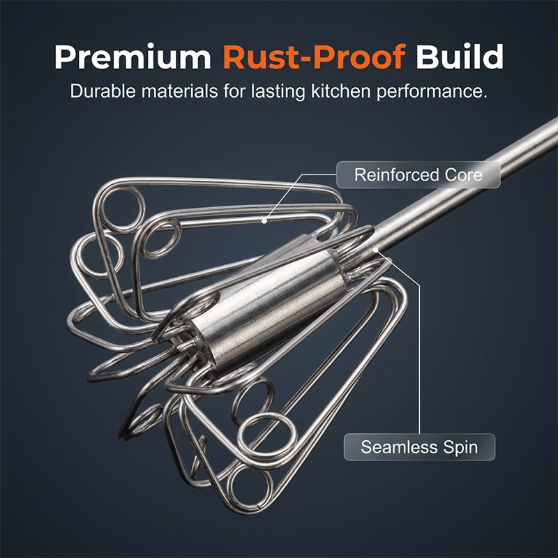 ⚡ Semi-automatic pressure whisk — Easy-to-use manual egg beater 🧁