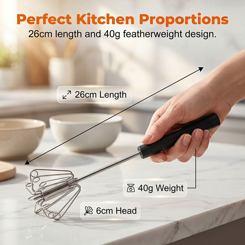 ⚡ Semi-automatic pressure whisk — Easy-to-use manual egg beater 🧁