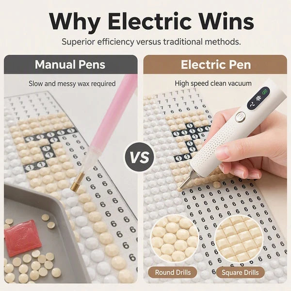 🖊✨ Uppladdningsbar elektrisk diamantpenna för DIY 💎🎨