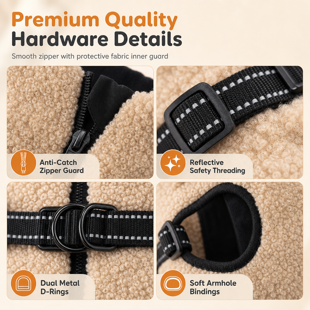 📢📢 50% RABATT IDAG!! ⏰ Varm vinterjacka för hundar med reflexband och inbyggd sele – perfekt för små och mellanstora hundar 🐾