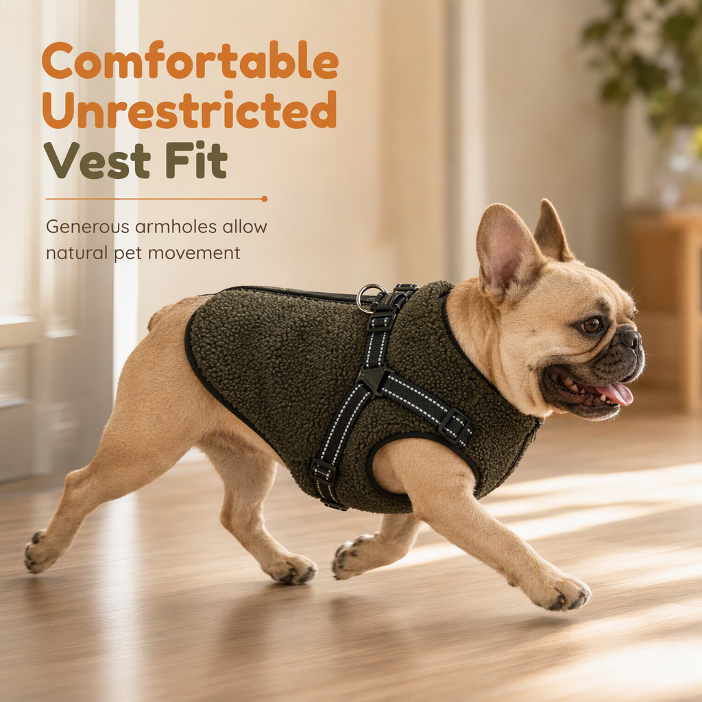 📢📢 50% RABATT IDAG!! ⏰ Varm vinterjacka för hundar med reflexband och inbyggd sele – perfekt för små och mellanstora hundar 🐾
