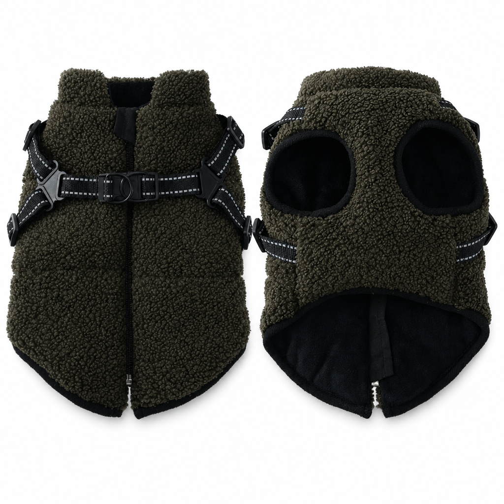 📢📢 50% RABATT IDAG!! ⏰ Varm vinterjacka för hundar med reflexband och inbyggd sele – perfekt för små och mellanstora hundar 🐾